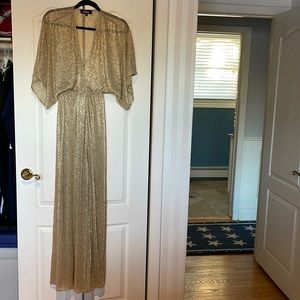 Gold sparkle beach coverup ladies M Lulus brand